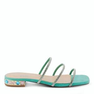 NEW AZURA women's alluxure flat sandal in mint green